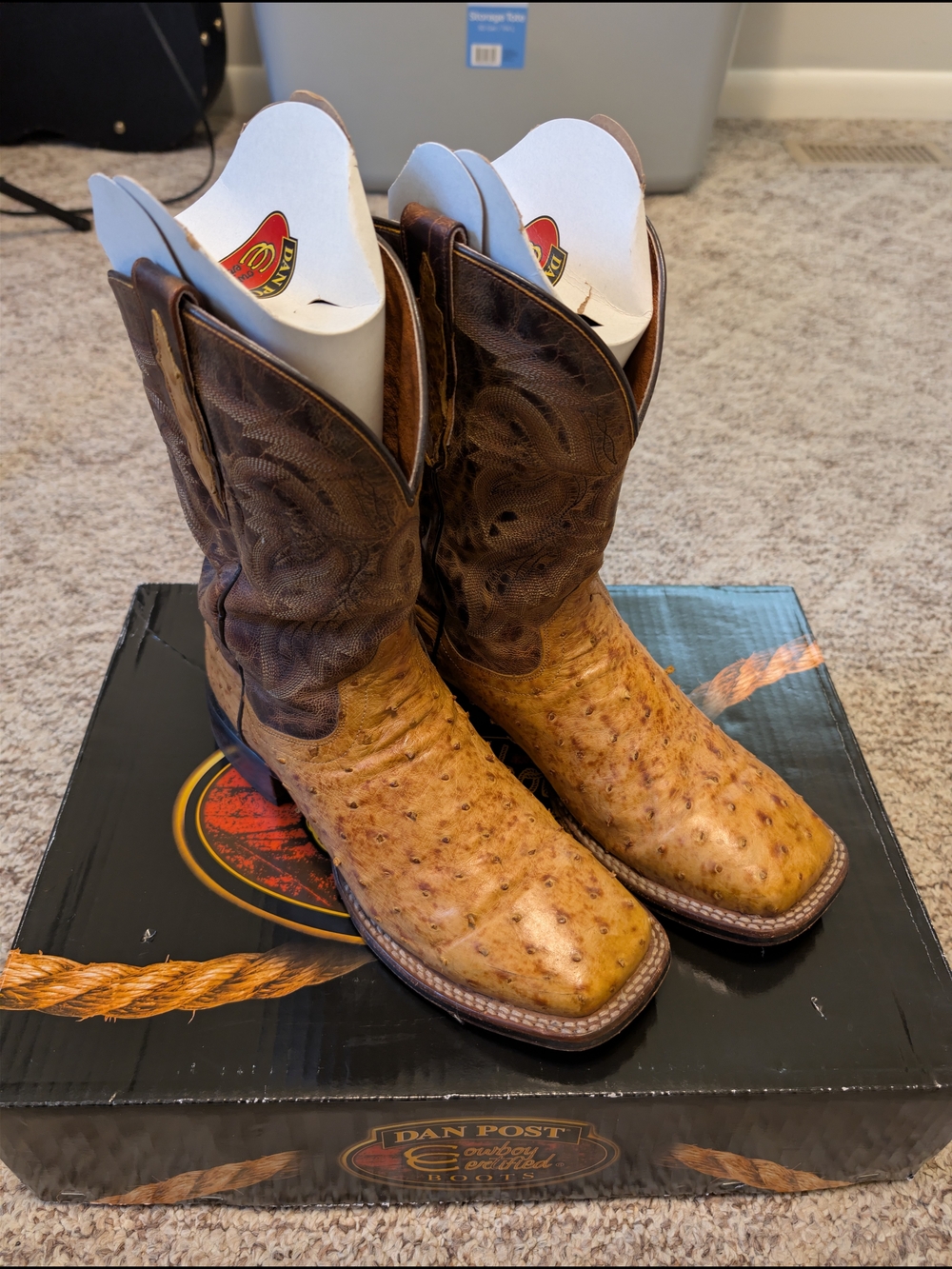 Dan Post Kershaw Full Quill Ostritch Boots - Men's 10D